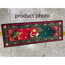 1pc Classical Floral Frame Santa Claus Doormat, Kitchen Rug, Kitchen Mat, Door Mat, Runner Rug, Area Rug, Christmas Carpet - Multicolor - View 3
