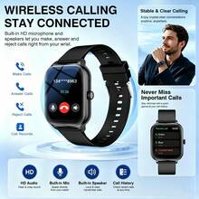 Jam Tangan Pintar Olahraga, Layar Sentuh Penuh 1,83 Inci, Dengan Pesan, Panggilan, Penghitung Langkah Olahraga, Kompatibel dengan Ponsel Android, Jam Tangan Kebugaran Pintar, Cocok untuk Hadiah Wanita, Pria, Teman, Hadiah Ulang Tahun - MultiWarna - View 2