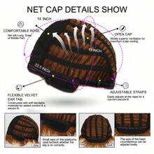 Men Short Layered Wig With Side Fringe, Trimmable Natural Synthetic Heat Resistant Hair Wig, Breathable Wig Cap For Daily Wear & Costume - Multicolor - View 12