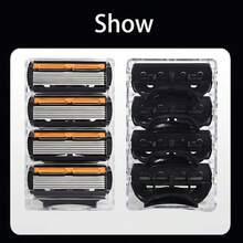 6-Layer Men's Shaver | Metal Handle & Shaver Blades, Stainless Steel Body & Facial Hair Removal Tool For Beards & Mustaches - Multicolor - View 5
