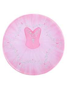 1 Piece Hand-Drawn Skirt Ballet Mouse Pad, Round Edged Mouse Mat, Ballet Themed Gift - View 6