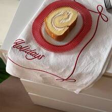1/2/4pcs White Embroidered Bow Holiday Decorative Soft Classic Placemats & Napkins, Suitable For Wedding, Valentine's Day And Home Decor - Multicolor - View 5