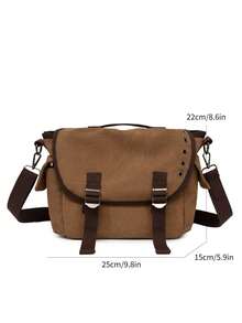Versatile Flap Over Shoulder Crossbody Bag For Men - Multicolor - View 4