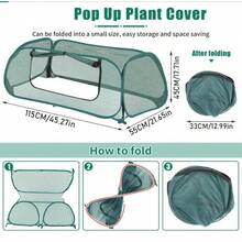 Capa de Proteção de Planta em Tela Pop-Up com Estacas de Solo, Gaiola de Cerca de Jardim Dobrável, Adequada para Canteiros Elevados, Vegetais, Frutas, Flores e Mudas, Barreira de Planta Externa, Previne Pássaros, Pequenos Animais e Insetos Comuns de Jardim - Escudo protetor + 4 estacas de fixação ao solo - Visão 6