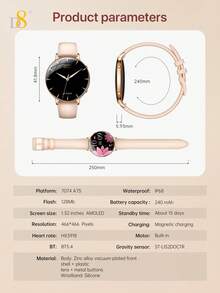 D8 Curved Screen Smartwatch,Ultra-Thin Dual-Sphere Lightweight & Agile Body,1.32-Inch High-Brightness Strong Light AMOLED Touchscreen,IP68 Waterproof, Suitable For Swimming, Running, Sports, Android/IOS Users All-Day Fitness Tracking Smart Wristwatch - View 7
