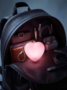 USB Rechargeable Mini Heart-Shaped Touch Sensor Night Light - Automatic Sensing Light, Soft Light, Eye-Protection Lighting, Portable Travel Keychain Pendant, Romantic Precious Valentine's Day Gift, Battery Powered, Office Lighting - Multicolor - View 16