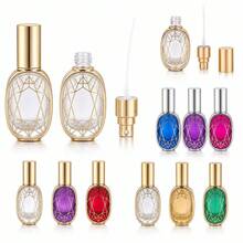 10ml Perfume Spray Bottle Empty Bottle Pump Spray Design Glass Perfume Bottle Geometric Pattern Glass Travel Cosmetic Bottle - Multicolor - View 2