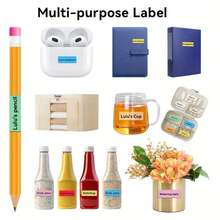 Marklife 1 Rol 0,55x1,97 Inci (14*50mm) 130 Lembar Kertas Label Termal, Tahan Air, Kertas Premium - Sempurna Untuk Mengatur dan Memberi Label, Kompatibel Dengan Printer Tanpa Tinta P11, P12, P15, P50, Untuk Penyimpanan di Rumah dan Label Nama, Catatan Hadiah, Dll. - View 8