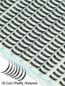 240 عنقود رموش D-Curl Spike، أطراف سوداء دقيقة مستدقة لمظهر عيون غربي حاد للغاية، أطوال مختلطة 10-18 ملم مع علامات الحجم، مثالية لمكياج عيون الثعلب ومشاهد الحفلات الموسيقية والارتداء اليومي الجريء - D - مشاهدة 6