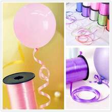 1 Roll Of Balloon String Plastic Ribbon Plain Colored Ribbon 100 Yards Balloon Strapping Tape Balloon Tie Rope Plastic Ribbon Christmas Gift Decoration Packaging Ribbon - Multicolor - View 2