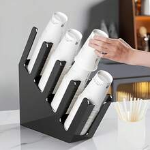 2pcs Commercial Cup Dispenser And Straw Holder, Heavy Duty Desktop Cup Rack, Non-Food Contact Storage, Suitable For Coffee Shop And Office, Space-Saving, Durable, Stylish - Multicolor - View 3