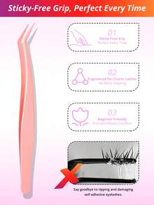 RITALASH 156 Pcs Self Adhesive Eyelash Clusters, No Glue Needed, Invisible 2-Strip Tape - Longer Lasting, No Sticky Residue Pre Glued Eyelashes With Anti-Stick Tweezers Easy Control For Beginners - D - View 7