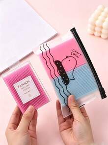 10pcs Aksesori Rambut Stiker Poni Ajaib Baru, Patch Rambut Multifungsi Warna Solid, Perekat Rambut Ajaib Tanpa Sambungan, Alat Penata Rambut Dahi dan Belakang Kepala Minimalis Serbaguna, Aksesori Rambut Gaya Korea - MultiWarna - View 5