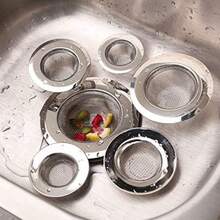 2/5pcs Kitchen Sink Accessories Anti-Clogging Drain Strainer, Kitchen Sink Filter Mesh, Garbage Filter, Sink Basin Filter, Drain Basket, Floor Drain Hair Catcher, Sink Basin Drain Hole Cover Plug - Silvery - View 12