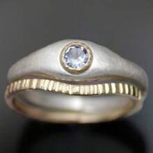 Women's Two-Tone Stackable Ring Set, Suitable For Daily Wear, Dating And Holiday Gift Accessories - Multicolor - View 1