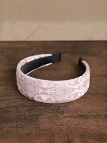 1pc Women's Chinese Style Jacquard Wide Headband, Vintage Floral Pattern Non-Slip Hair Accessory, Elegant Daily Hair Accessory - Multicolor - View 4