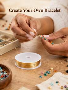 Gold & Silver & Rose Gold Color Jewelry Wire, High Quality Stainless Steel Jewelry Wire, Non-Fading, Rust-Resistant, High Color Fastness, Durable, Suitable For Bracelet & Necklace DIY, Non-Fading Beading Wire, Jewelry Rope, Handmade Braiding Wire - Multicolor - View 8
