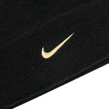 Topi Wol Rajut Bordir Hangat Kasual Olahraga Luar Ruangan NIKE, Unisex - Hitam - View 8
