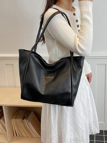 2026 Autumn New Large Capacity Niche Design Premium Texture Minimalist Style Handheld Shoulder Bag For Women - Black - View 5