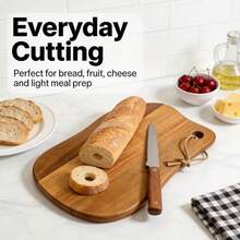 1pc Rope Hanging Wooden Cutting Board, Cheese Board, Suitable For Kitchen And Restaurant, Halloween Harvest Festival Back To School Season, Holiday Gift For Mother Father Lover - 1PC - View 14