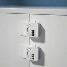 1PC Easy Install Self-Adhesive Fridge/Oven/Cabinet Safety Lock - No Drilling Required, Child Safety Design, Comes With Strong Residue-Free Sticker - White - View 2