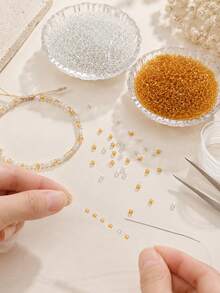 1000/2000 piezas de cuentas de vidrio para la fabricación de joyas, cuentas espaciadoras mini de 2 mm para pendientes y pulseras, cuentas decorativas para manualidades, regalo festivo - Cuenta de semilla - Ver 6