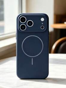 1PC Liquid Silicone Phone Case Compatible With Iphone 17 Pro Max, Compatible With IPhone 16, 15, 14, 13, 12, Magnetic Charging, Ultra-Thin, Minimalist Solid Color, High-Quality Soft Cover With Full Lens Protection, Premium Protective Case - Royal Blue - View 5