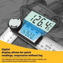 1 Buah Pengukur Sudut Digital 2-in-1 Cocok untuk Alat Pertukangan Kayu Multifungsi, Alat Ukur dengan Akurasi Tinggi - perak - View 4