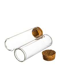 5pcs Glass Test Tubes With Cork Stoppers, Transparent Round Bottom Glass Test Tubes, Suitable For Bath Salts, Candy Storage, Science Lab, Party, Plants, Gifts And Storage Bottles, Wedding Decoration Party Favors Best Gifts, Birthday, Graduation - Multicolor - View 4