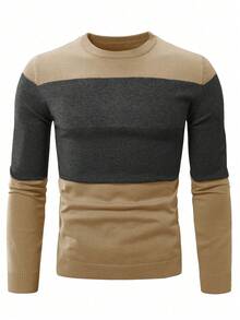 Men Plus Size Knit Tops - Mint Green - View 1
