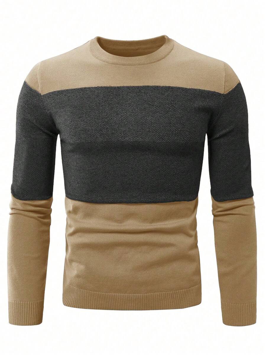 Men Plus Size Knit Tops - Mint Green - View 1