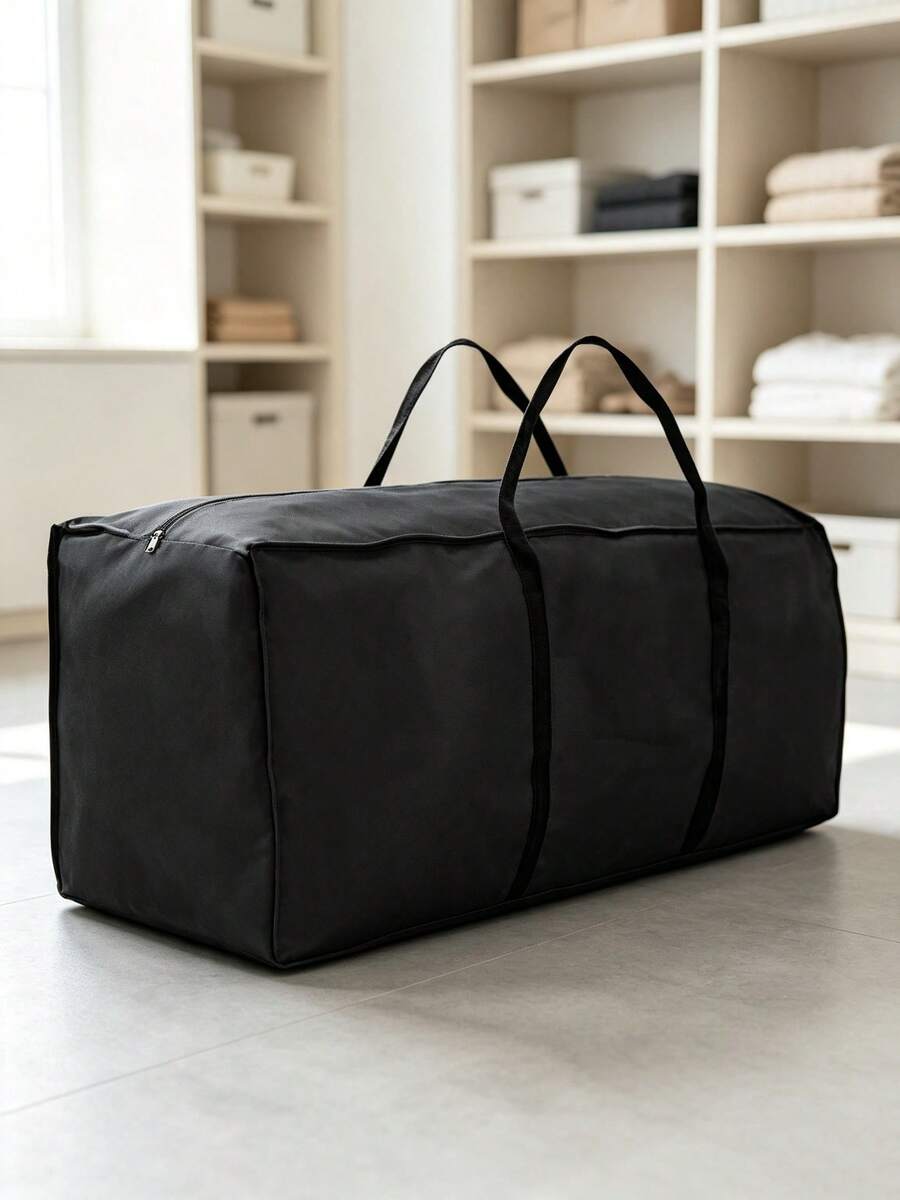 Garden Cushion Storage Bag 122 X 39 X 55 Cm | Waterproof And Splash-Resistant Protective Cover For Garden And Patio Cushions - Black - View 1