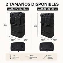 Rolling Travel Bags - Black - View 2