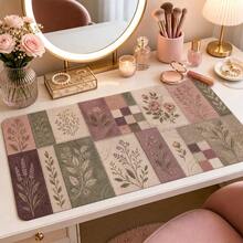 Grey Rose Patchwork Extended Mouse Pad, Cozy Quilted Garden Style Desk Mat, Soft Floral Pattern Computer Pad, Wide Keyboard Mat, Suitable For Country Style Office, Dorm, Laptop Setup, Handmade Decor, Gift, Non-Slip Rubber Bottom - View 19