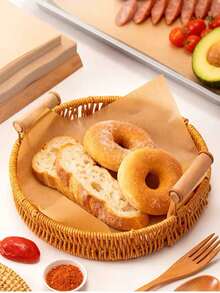200pcs Square Greaseproof Kraft Paper Baking Liners, Disposable Oil-Absorbing Pads For Oven Baking, Grilling And Food Trays - View 3