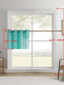 1件/2件裝高級波希米亞風刺繡透視窗簾，適用客廳與臥室，極簡線條藝術薄紗窗簾，耐褪色、柔光遮光、透氣居家裝飾，易安裝易維護 - 綠色 - 查看 47