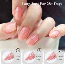 FOUR LILY 100ml Glitter Extension Gel - Gel Ekstensi Kuku UV/LED yang Dapat Dilepas dengan Kilauan, Ekstensi Cepat untuk Manikur DIY & Salon - MultiWarna - View 2