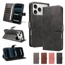 1pc Vintage PU Leather Flip Phone Case Compatible With Apple 18ProMax/18Pro/18/17e/17ProMax/16ProMax/16Pro/16Plus/15ProMax/15plus/13ProMax/13pro/ A5/ G06, Embossed Brand Logo Eaacaa Full Coverage Multi-Angle Protection Phone Cover With Multi-Card Slots And Wallet Function For Coins, Anti-Drop Anti-Theft Phone Case With Kickstand, Suitable For Men And Women For Daily Commute/Shopping - Black - View 4