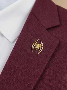 suteyi Gothic Spider Metal Lapel Brooch, Cool Animal Spider Brooch, Halloween Cosplay Costume Accessory, Suitable For Suit, Shirt, Jacket, Men's Gift - Multicolor - View 2