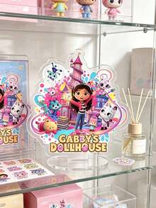 MASSDI Gabby Acrylic Tabletop Standee, Magic Castle Full‑Character Pattern Desktop Centerpiece Ornament, Transparent Acrylic Display Decor For Theme Party Table Setting & Indoor Desktop Collection Decoration - Multicolor - View 2