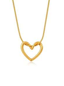 2pcs Fashion Elegant Minimalist Heart Necklace Set For Women, Holiday Vacation Party Date Gift, Daily Commute Wear, Personalized - Multicolor - View 4