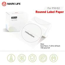 Marklife 50mm Round Sticker Labels Compatible With P50/M221/M200/M220/M120/M110 Label Printers, Self-Adhesive Colored Paper Circles For DIY Logo, For Home, Office, Events - Bulk Circular Label Sheets - View 12