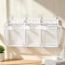 1pc Baby Bath Toy Storage Hanging Bag, Large Capacity Wall-Mounted Storage Organizer For Bathroom Supplies - Multicolor - View 3