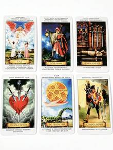 1 Box Magic Themed Tarot Cards 78 Pcs , Russian, User Manual,Mystical Divination Deck, Fantasy Art Gift For Women - Multicolor - View 10