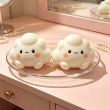 1pc White Glow-In-The-Dark Cute Cloud DIY Slow Rebound Squeeze Toy Stress Relief - Multicolor - View 8