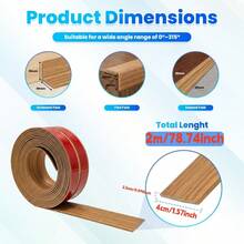 1Pc 4cmX2M Flexible Corner Trim Moulding, Peel And Stick Wall Trim Molding, Inside & Outside Wall Corner Protector For Wall Edges, Floor, Window, Door, Ceiling And Countertop - A - View 4