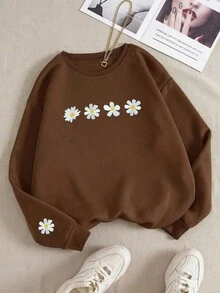 Women Sweatshirts & Hoodies - 咖啡棕 - 查看 1
