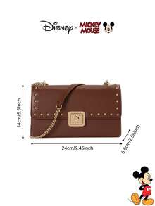 Disney Exclusive IP Crossbody Bag With Chain Strap, Exquisite And Lightweight, Perfect Gift Choice - Brown - View 8