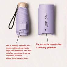 Minimalist Color Block Capsule-Shaped Black Coated Umbrella Canopy, With Wrist Strap And Storage Pouch, UV Protection Lightweight Mini Compact Travel Umbrella, Suitable For Women, Men And Students, Handbag, City Walk, Commute, Beach, Vacation, Spring/Summer Gift Idea - Multicolor - View 22