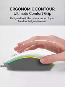 Acer Mouse Berkabel, Desain Ergonomis, Penggunaan Bisnis & Kantor, Desain Senyap, Universal untuk Penggunaan Optik dan Gaming, OMW020 - View 6